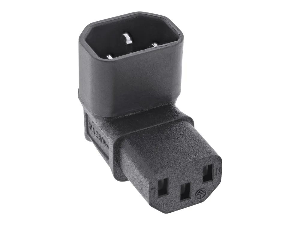 InLine Netzadapter IEC 60320 C14 / C13 - oben/unten gewinkelt - 3pol. Kaltgeräte
