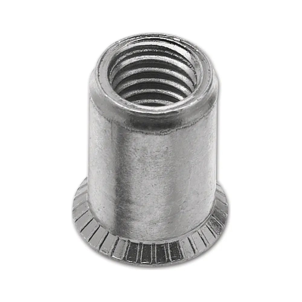 Fixi Srl ***  Blindnietmutter Senkkopf Unterkopfverzahnt Rundschaft offen M 6x15.0 Edelstahl