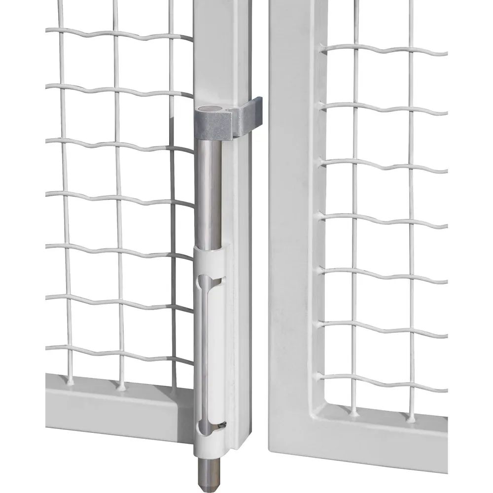 Locinox Stangenriegel VSF mit Achse/Flansch, Länge 490 mm, Aluminium silberfärbig