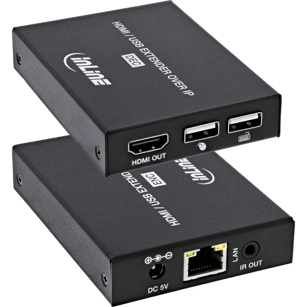 InLine KVM Extender over IP - HDMI Full-HD - 150m - Empfänger (RX)