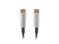 Lanberg CA-HDMI-20FB-1000-BK - 100 m - HDMI Typ A (Standard) - HDMI Typ A (Standard) - 3D - 18 Gbit/s - Schwarz - Silber