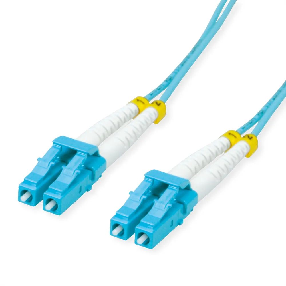 VALUE LWL-Kabel 50/125µm OM3, LC/LC, Low-Loss-Stecker, türkis, 1 m