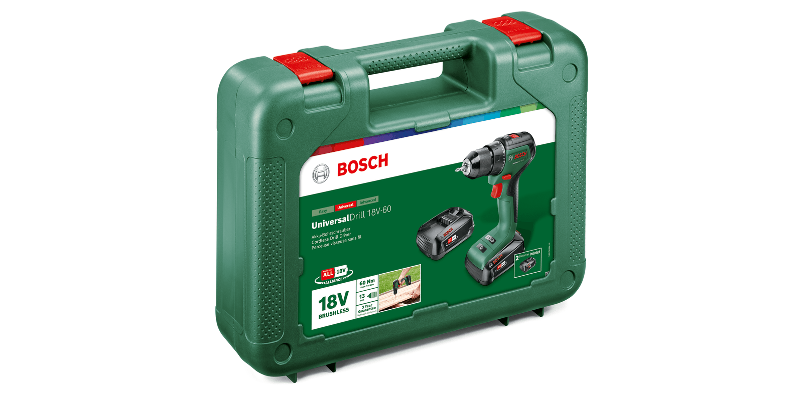 Bosch UniversalDrill 18V-60 2x 2,0Ah