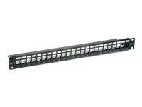 Equip Patch-Panel mit Kabelverwaltung - CAT 6 - UTP - Schwarz - 1U - 48.3 cm (19")