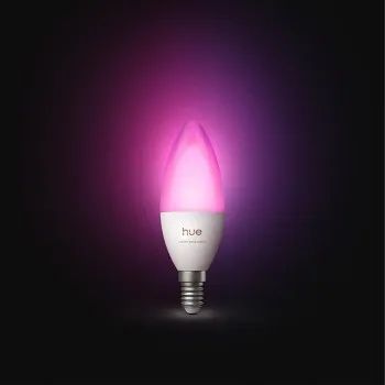 Philips Hue LED-Lampe "White & Color Ambiance", E14, B39, 500lm