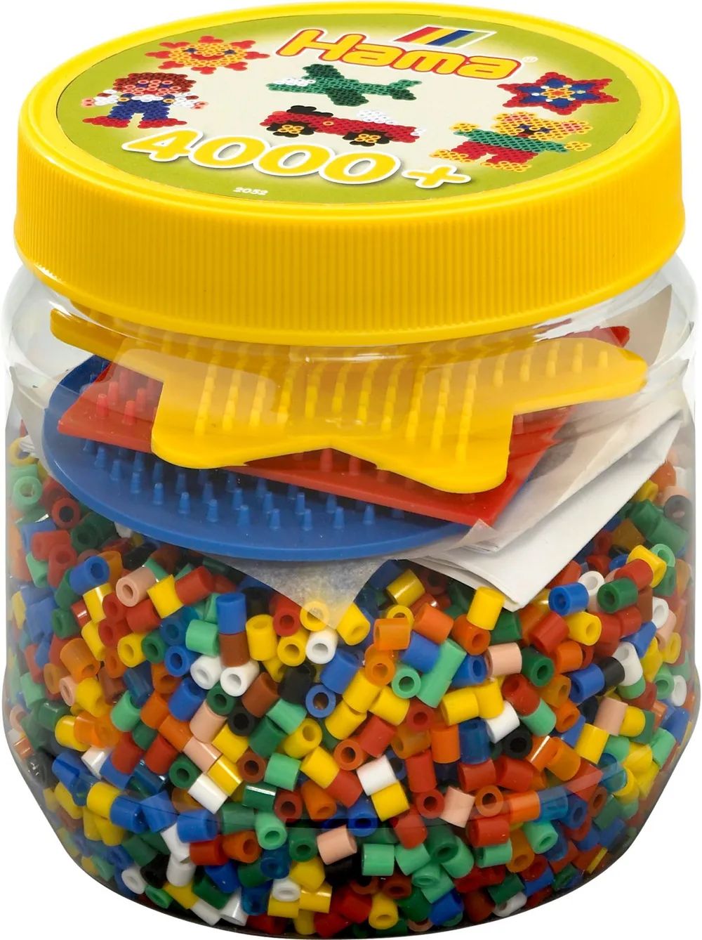 Malte Haaning Plastic A/S HAMA Dose gelb+farbige Platten 4000Stück