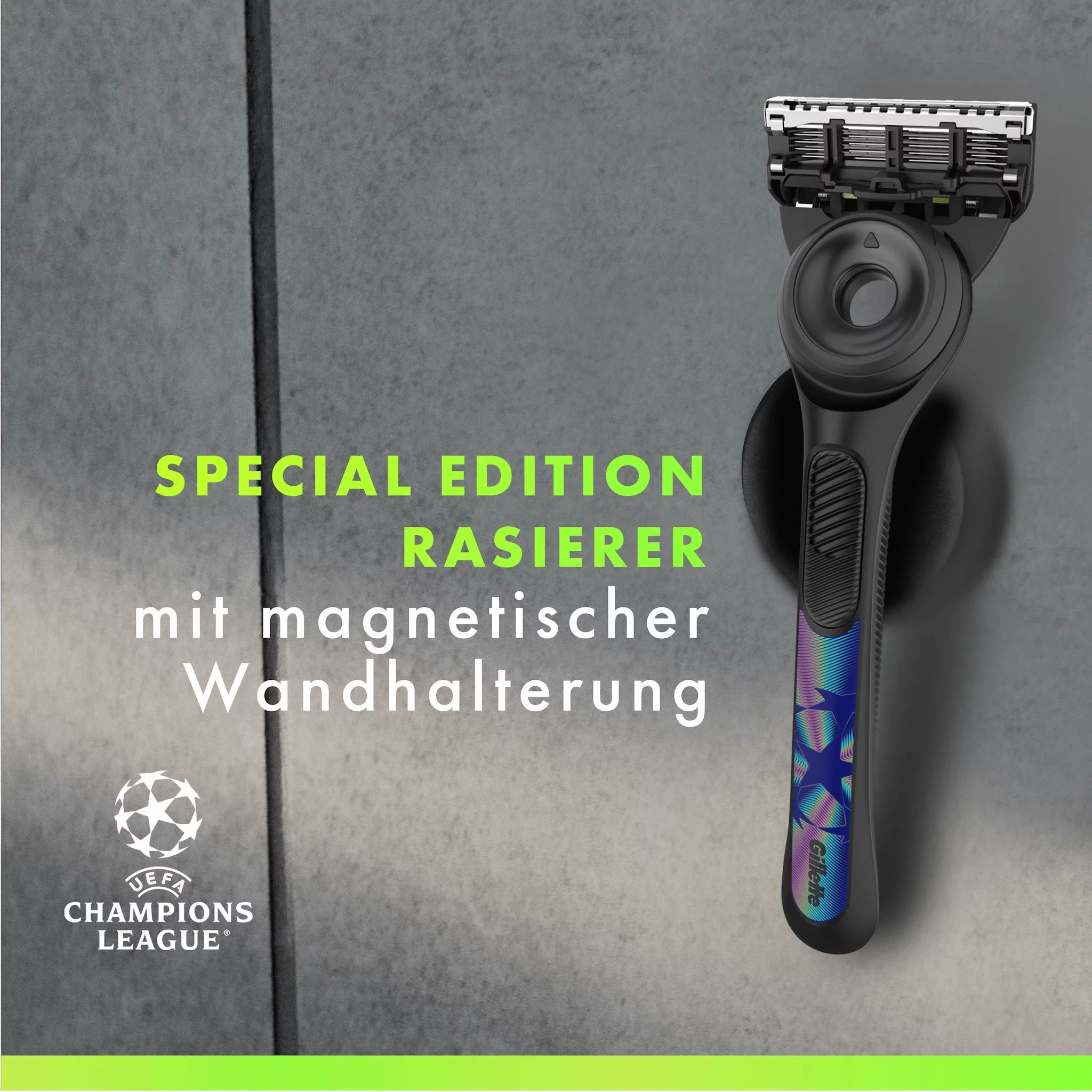Gillette Labs Rasierapparat mit 1 Klinge + Duschanhänger "UEFA Champions League"