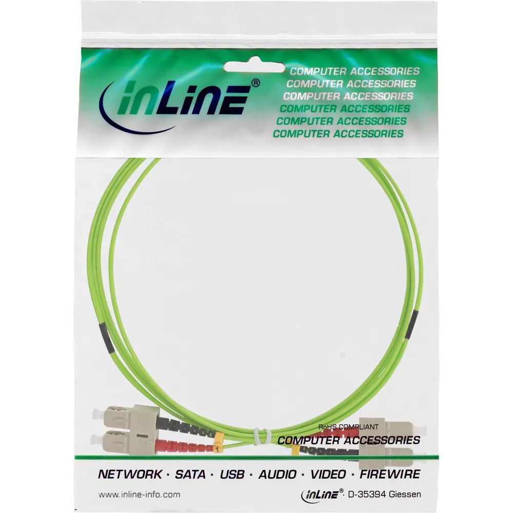 InLine LWL Duplex Kabel - SC/SC - 50/125µm - OM5 - 15m
