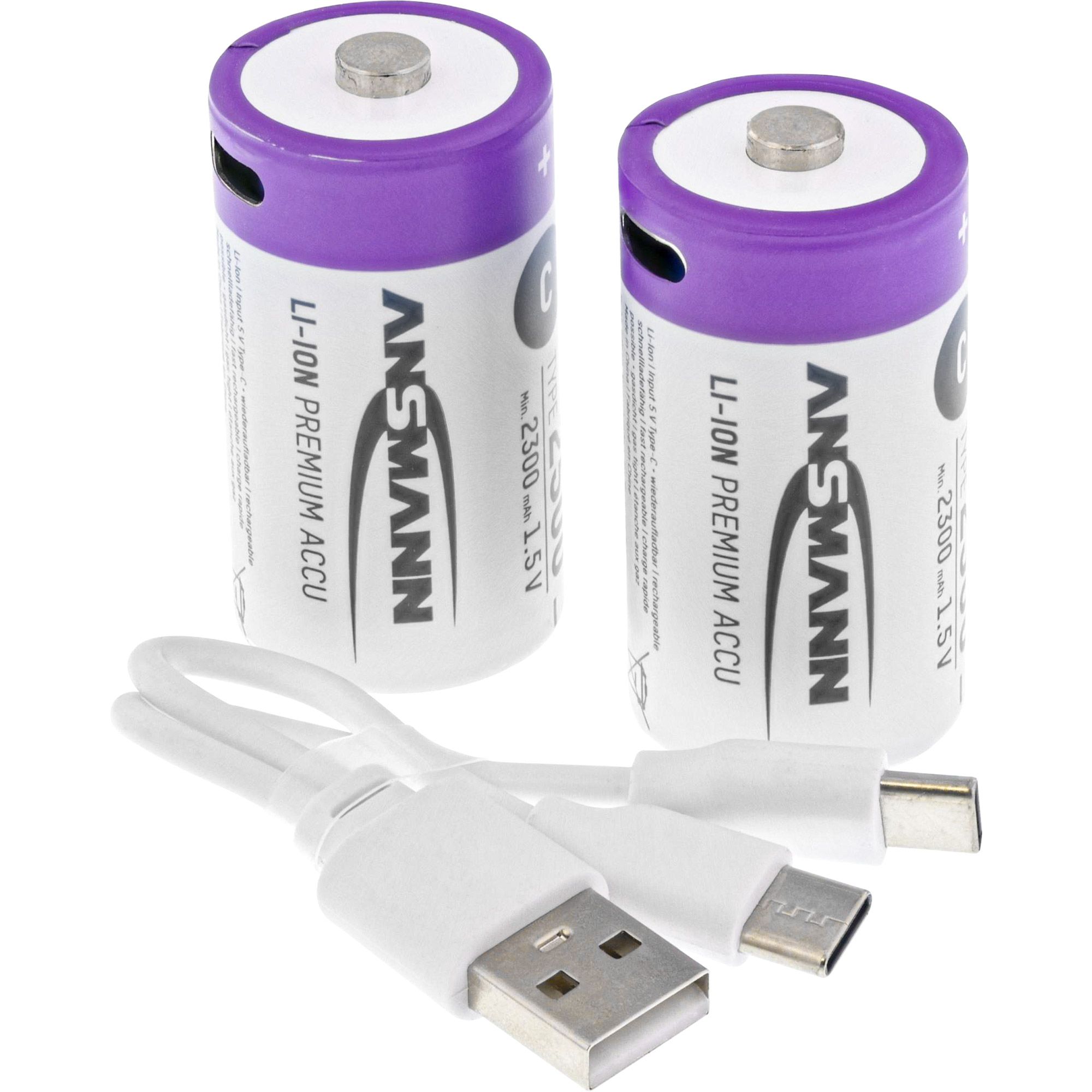 Ansmann 1313-0004 - Wiederaufladbarer Akku - C - Lithium-Ion (Li-Ion) - 1,5 V - 2 Stück(e) - 2300 mAh