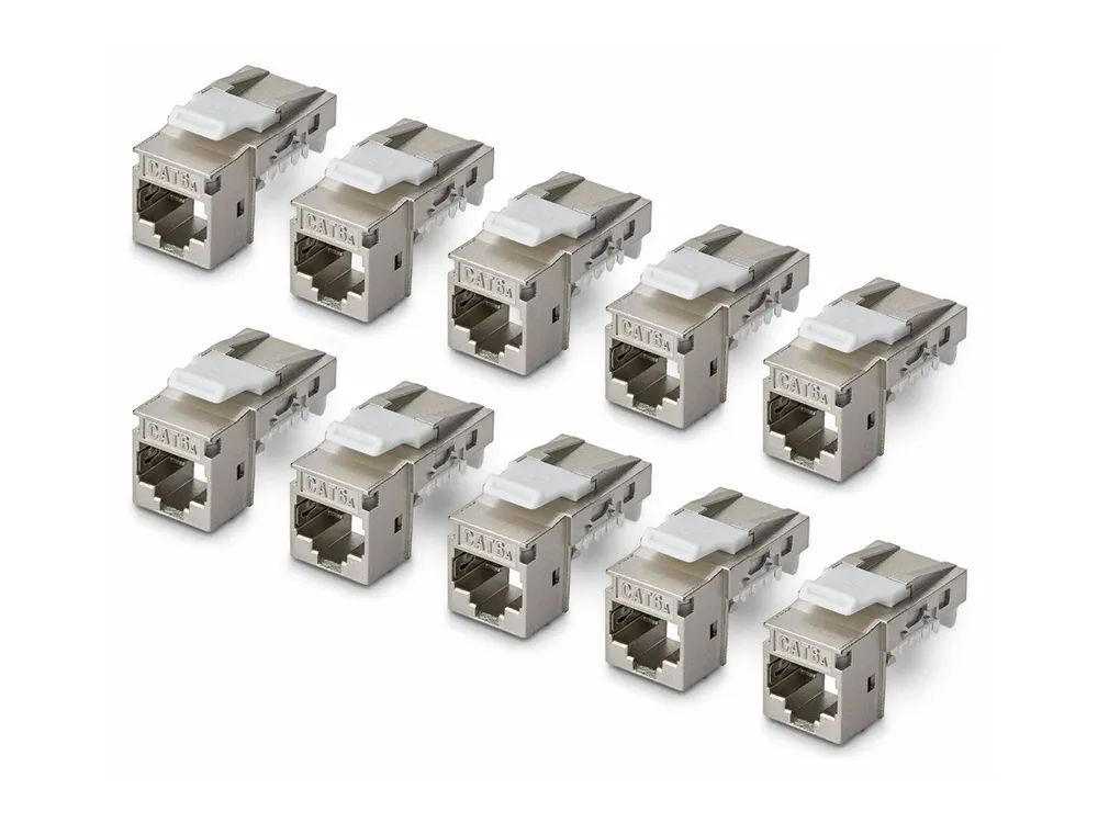 StarTech.com Cat6a Keystone Jack 10-Pack 90-Deg - Netzwerk - CAT 6a