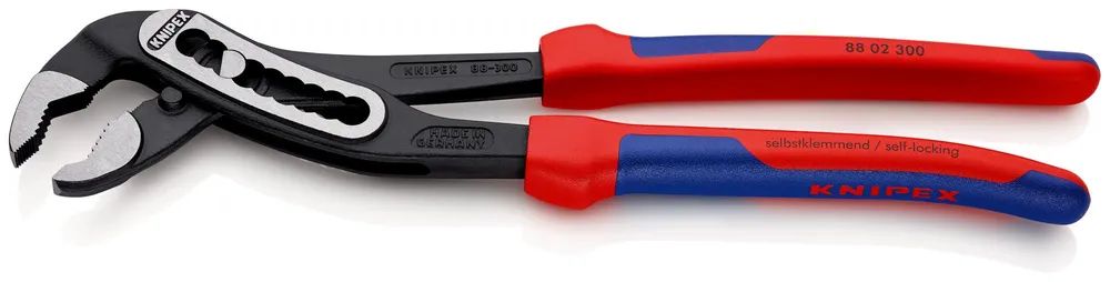 KNIPEX Alligator® Wasserpumpenzange mit Mehrkomponenten-Hüllen schwarz atramentiert 300 mm