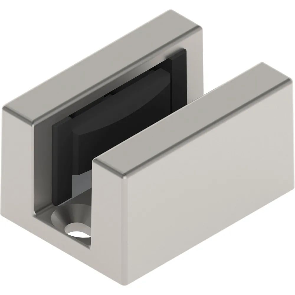 HELM Bodenführung SmartGuide G spielfrei für Glas 8-12,76 mm Edelstahl-Effekt
