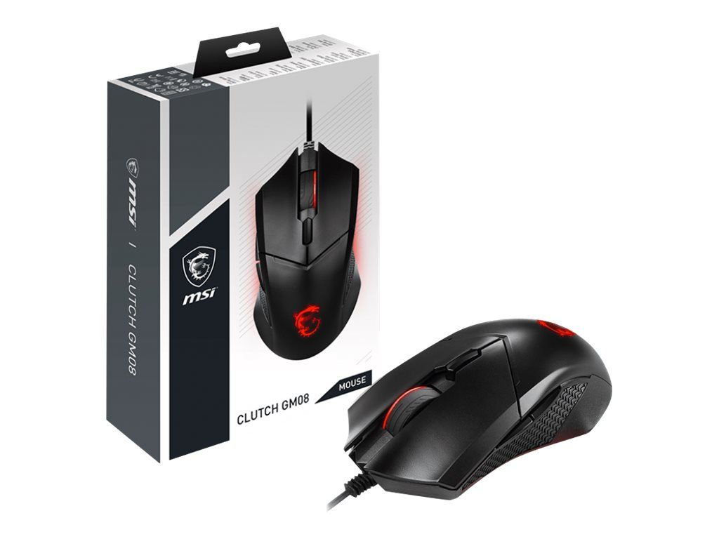 MSI Clutch GM08 - Maus - rechts- und linkshändig