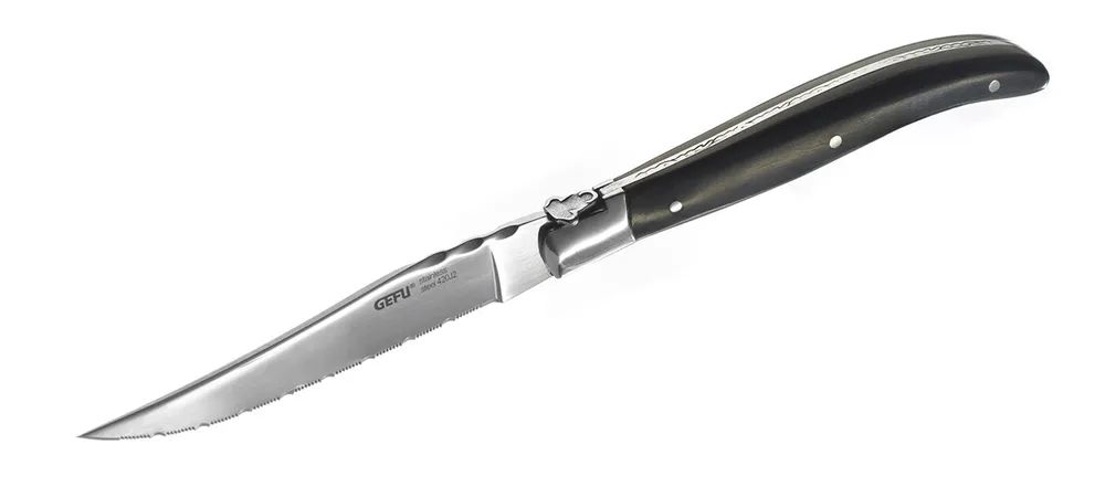 GEFU Steakmesser-Set BASCO, 4 Stück in edler Kiefernholz-Box