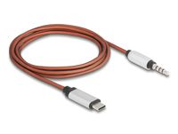 Delock AUX Kabel USB Type-C Stecker zu Klinkenstecker 3.5 mm 4 Pin 1.2 m