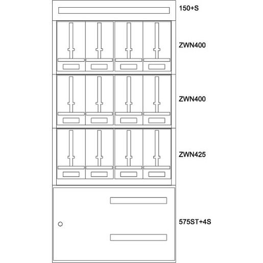 Eaton ZÄHLERVERTEILER-EINSATZ ST W / EATON BPZMESSTN1000/2012ST 137733