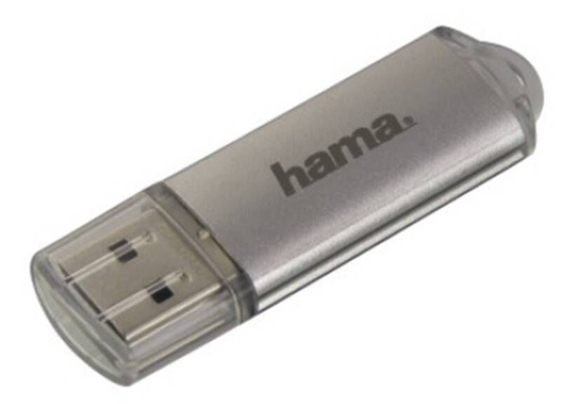 Hama USB-Stick "Laeta", USB 2.0, 128 GB, 15MB/s, Silber