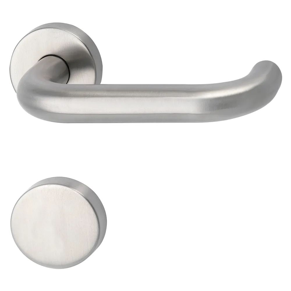 Marchesi FH-Drückergarnitur HARMONIE mit Blindrosetten BL, 38 - 45, Edelstahl matt