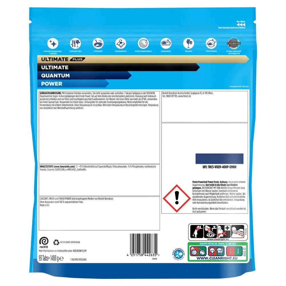 Finish Power Sparpack Fresh 93 Tabs