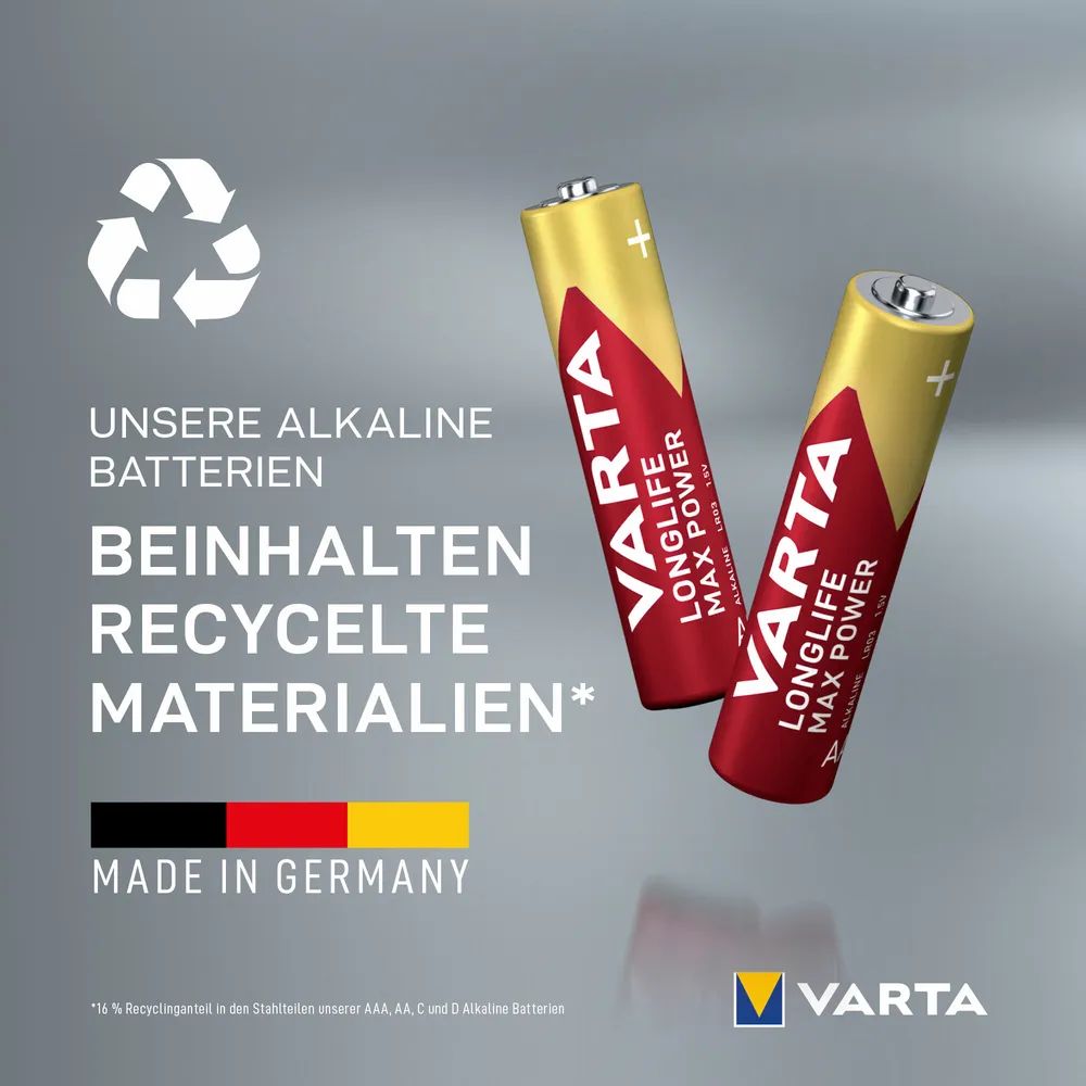 VARTA LONGLIFE Max Power AAA Blister 4
