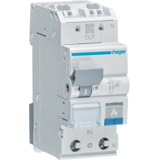 Hager AFDD M. LS-SCH. 1P+N 6KA B-13A / HAGER ARC913D