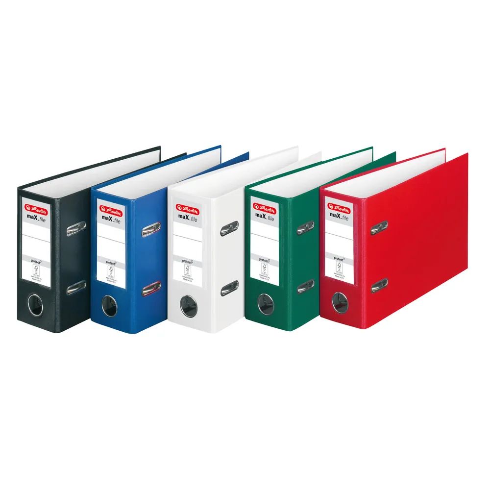 herlitz Ordner maX.file protect A5 quer 7,5cm farbig sortiert