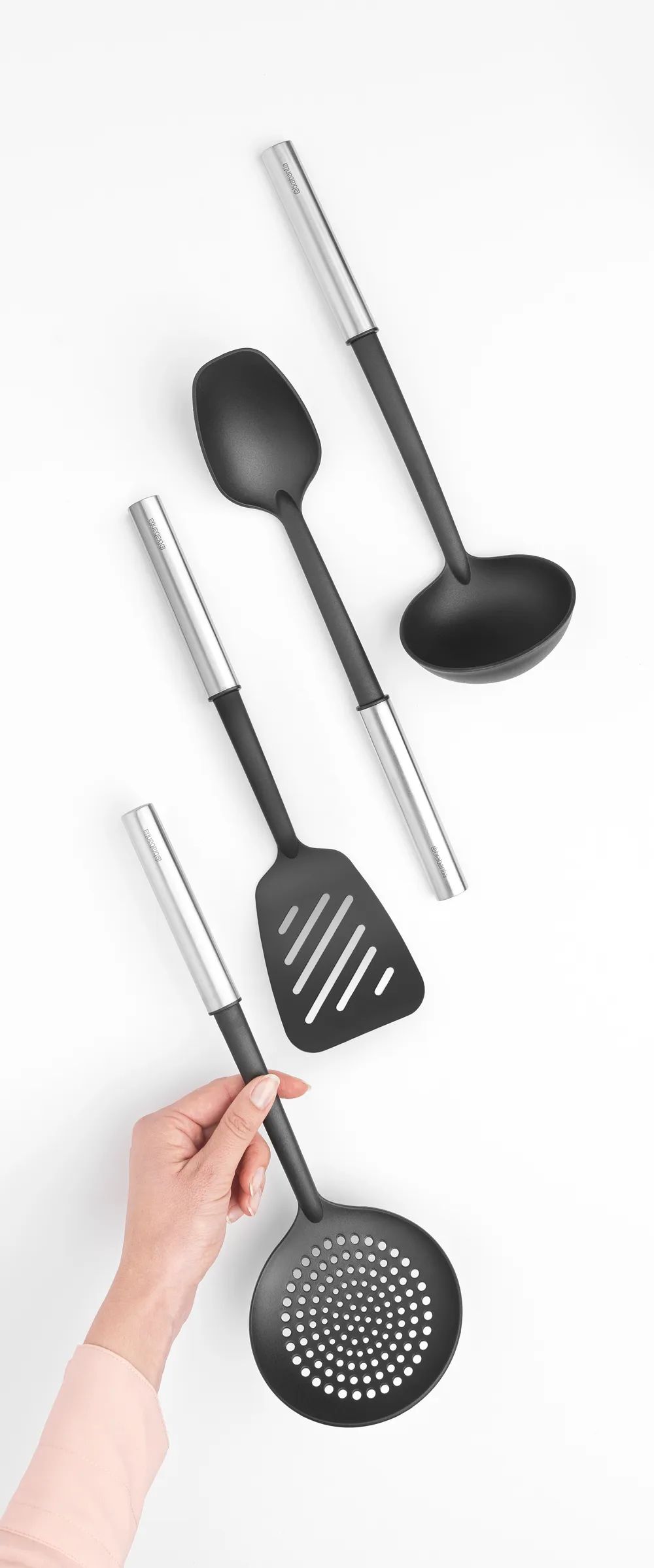 Brabantia Küchenutensilien-Set, antihaftbeschicht - Matt Steel