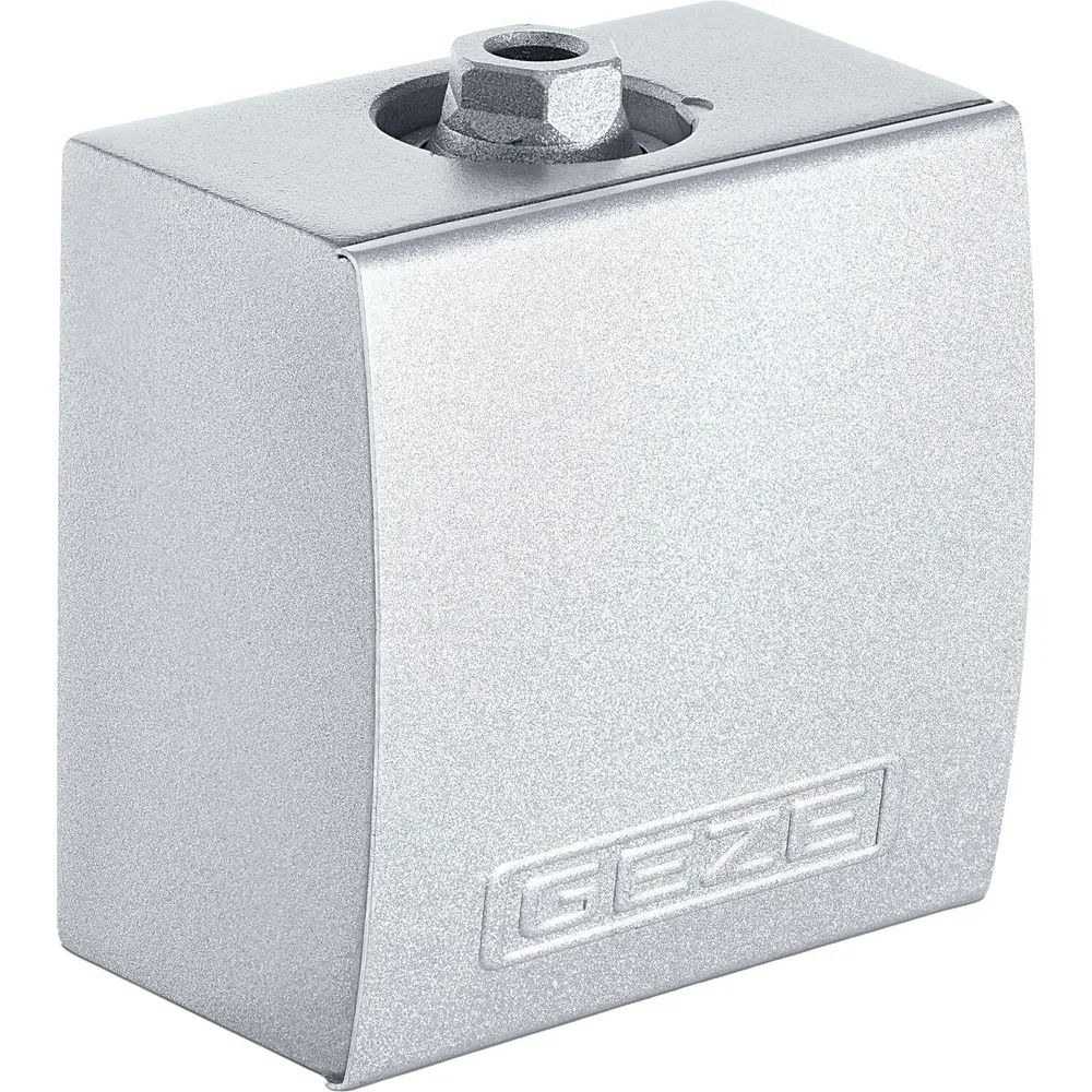 GEZE Drehlager aufliegend, für T-Stop Gleitschiene, silber
