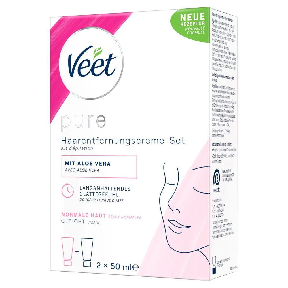 Veet Haarentfernungscreme Gesicht Set 2x50ml