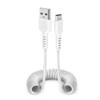 SBS Power and Data Spring Cable USB 2.0/Type C 1m white - Kabel - Digital/Daten