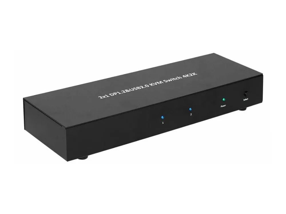 MicroConnect 2x1 DP&USB KVM Switch - KVM-/Audio-/USB-Switch