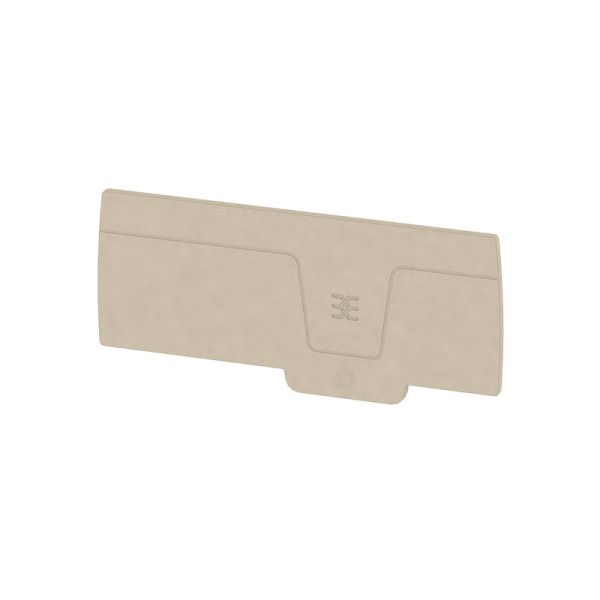 WEIDMÜLLER Abschlussplatte, 100.23 mm x 2.1 mm, dunkelbeige