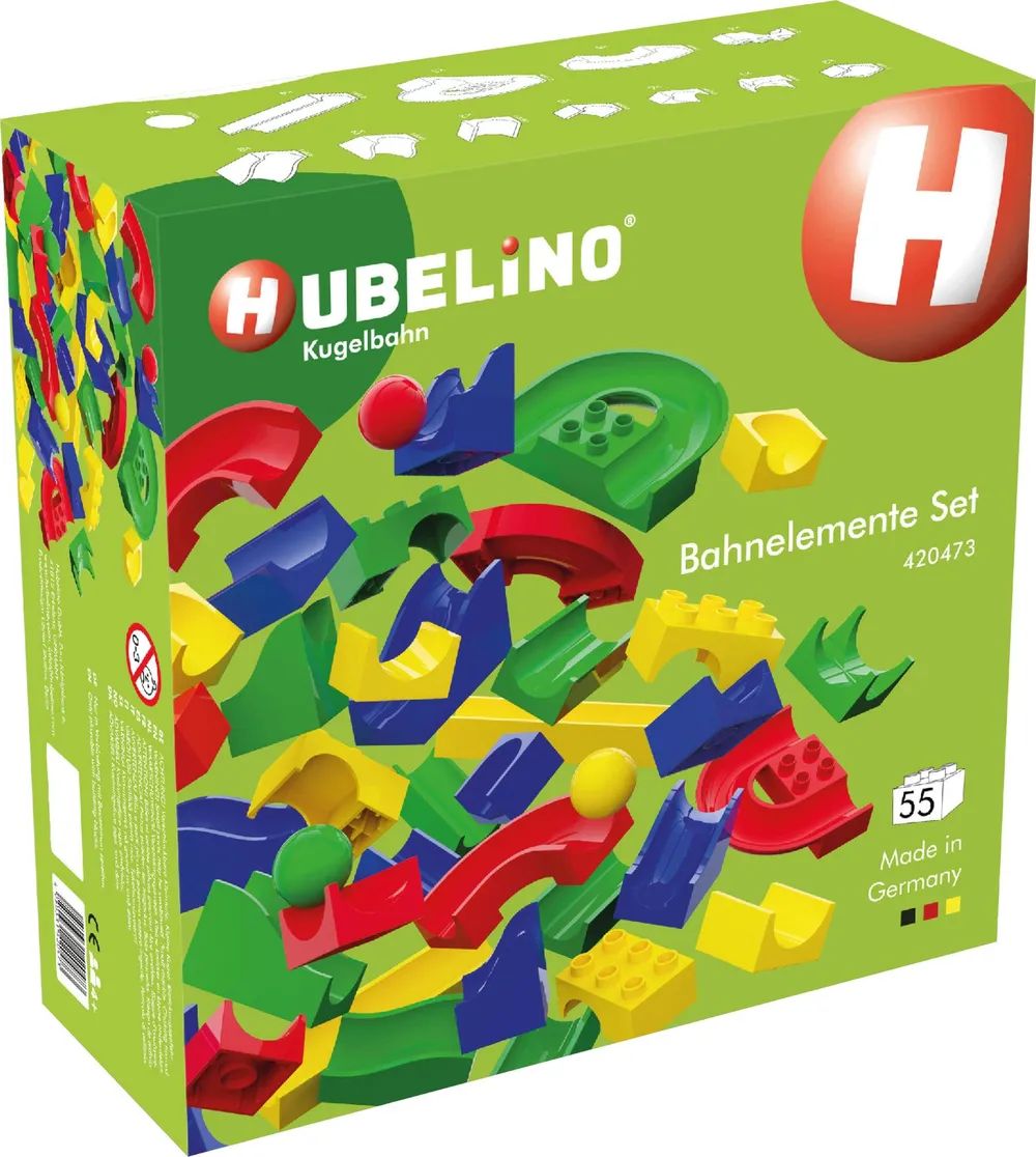 Hubelino GmbH Kugelbahn 55-teiliges Bahnelemente Set