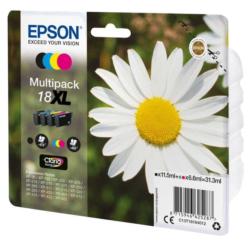 Epson 18 Tinte Gänseblume Multi, XL, 4 Farben
