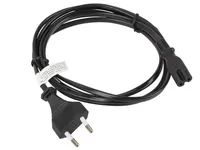 Lanberg CA-C7CA-10CC-0018-BK - 1,8 m - C7-Koppler - CEE7/16 - Schwarz