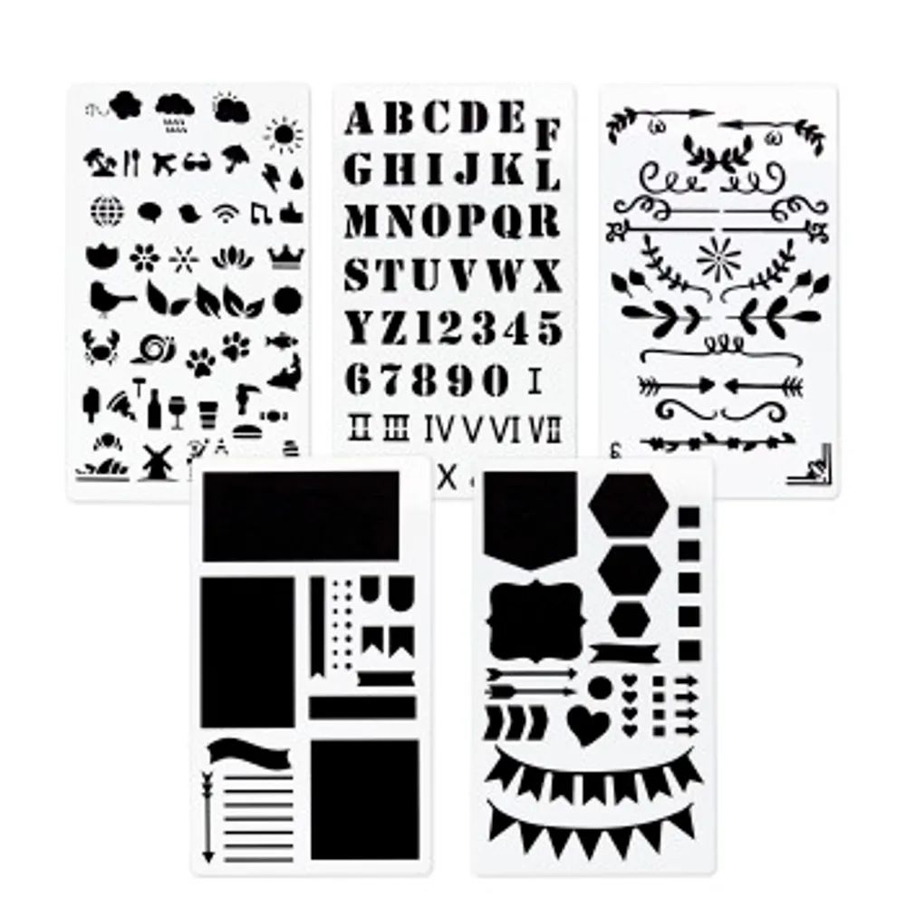 Hama Schablonen-Set, zum Malen, Basteln, Dekorieren, 5er-Pack