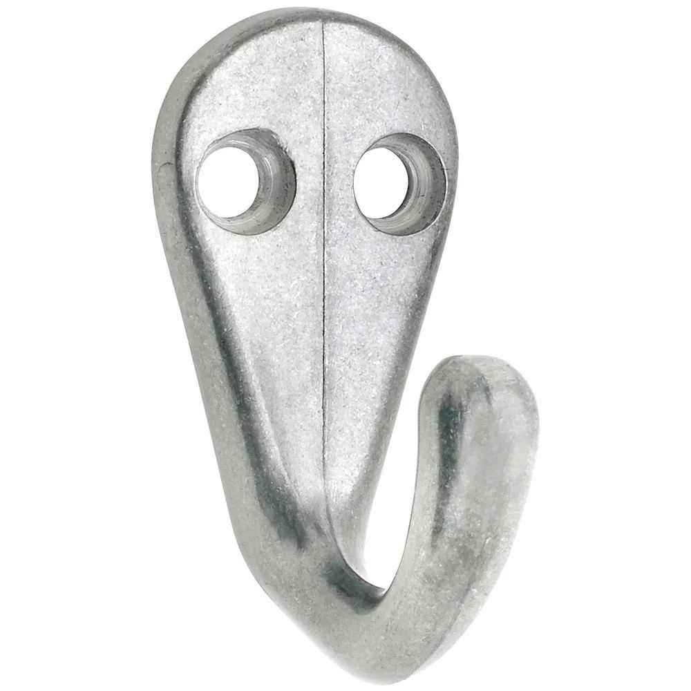 Siro Einfachhaken Bata Breite 20 mm, Höhe 41 mm, Aluminium poliert
