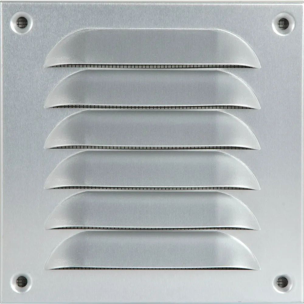Upmann GmbH & Co.KG  UPMANN Wetterschutzgitter aufschraubbar eckig 140x140 mm Alu silber