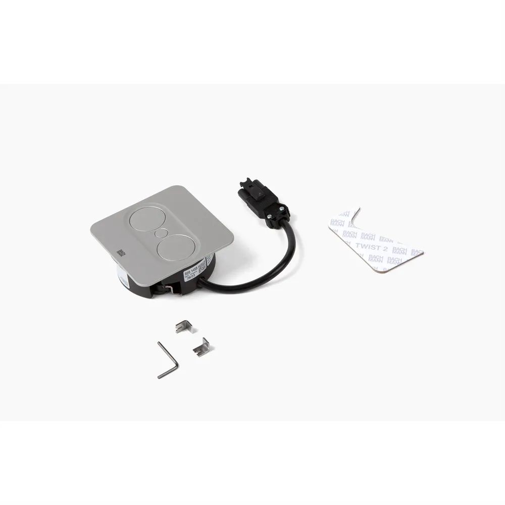 BACHMANN TWIST 2 1xCEE7/3 1xUSB A/C 22W 0,2m GST18 silber eckig