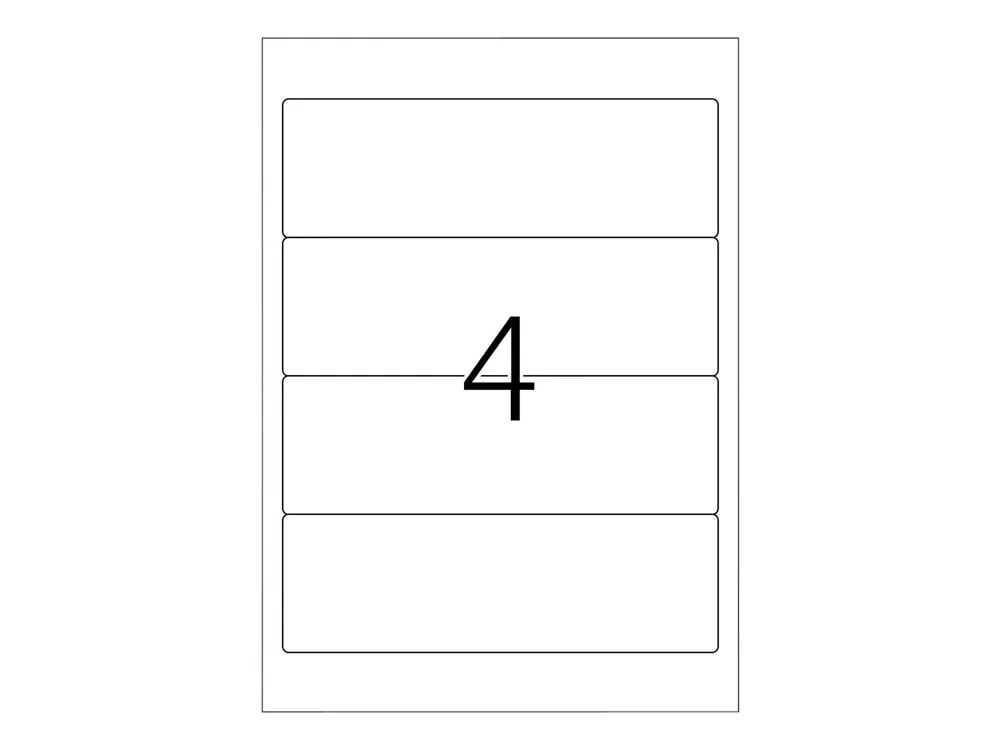 HERMA Special - Papier - matt - permanent selbstklebend - weiß - 192 x 61 mm 100 Etikett(en) (25 Bogen x 4)