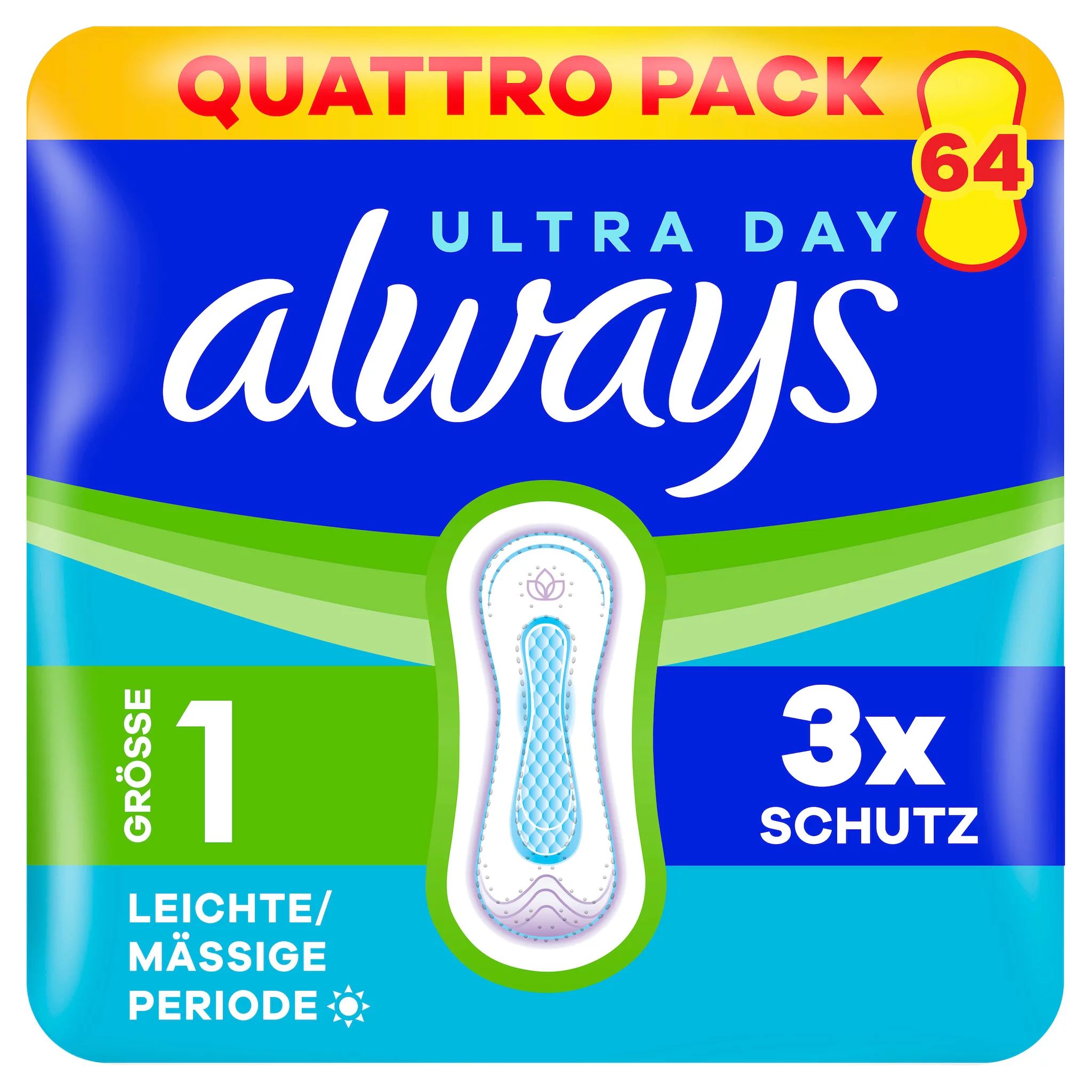 always Ultra Binde- Größe 1 -  Normal Quattropack 64 Stück