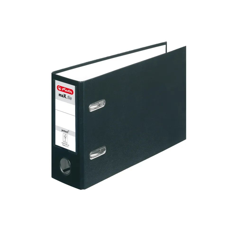 herlitz Ordner maX.file protect A5 quer 7,5cm schwarz
