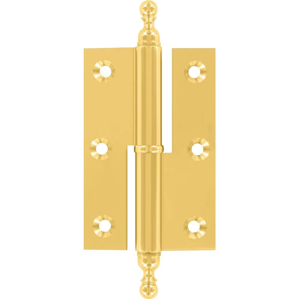 Schumacher Friedhelm OHG Metallverarbeitung Stil-Möbelband gerade, Zierkopf 19 links, 50x40 mm, Messing poliert