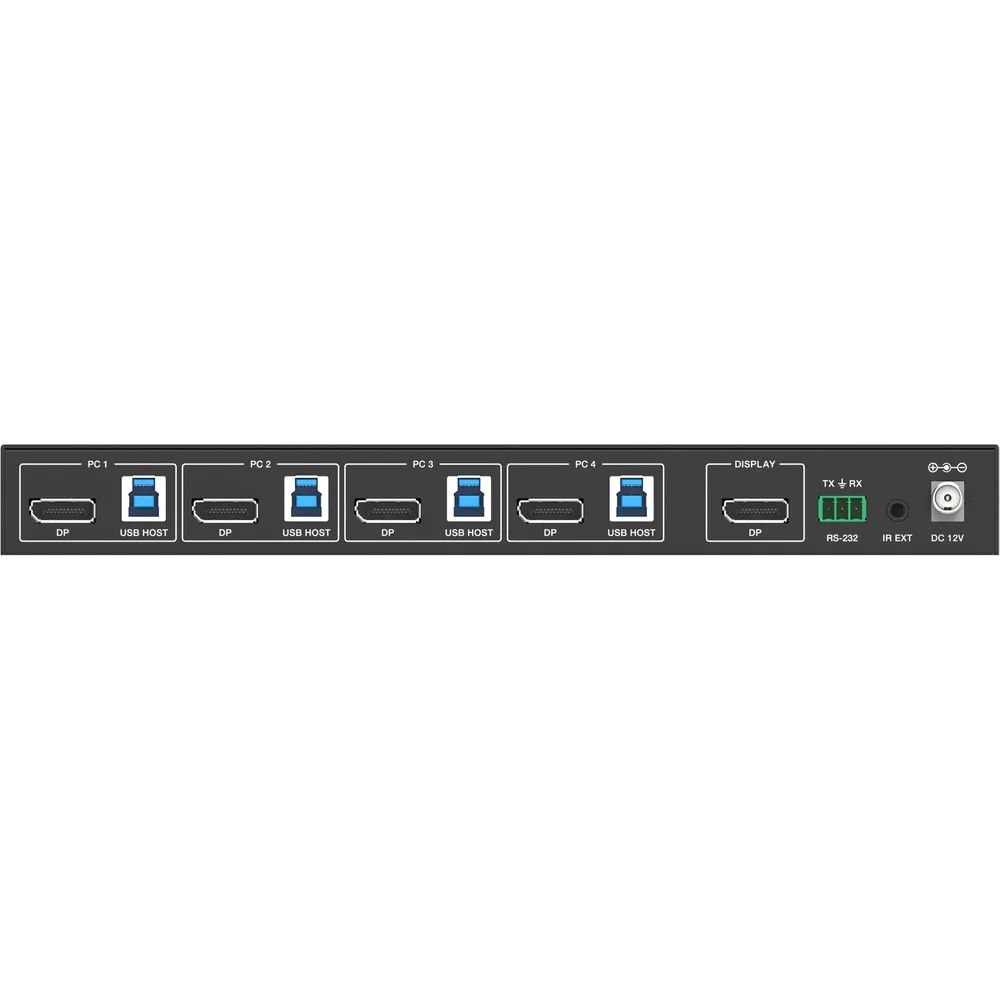 InLine KVM Switch - 4x1 - DP 4K/60Hz - USB 3.2 Hub