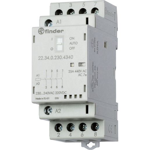 Finder INST.SCHÜTZ MAX.25A 4S 230VAC / FINDER 22.34.0.230.4340
