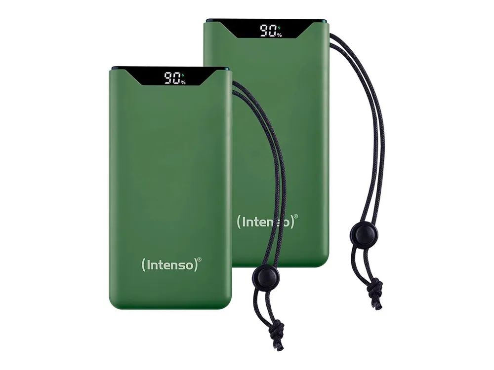 Intenso F20000 - Powerbank - 20000 mAh - 20 Watt - 3 A - QC 3.0, Power Delivery 3.0 + PPS - 2 Ausgabeanschlussstellen (24 pin USB-C, USB Typ A)