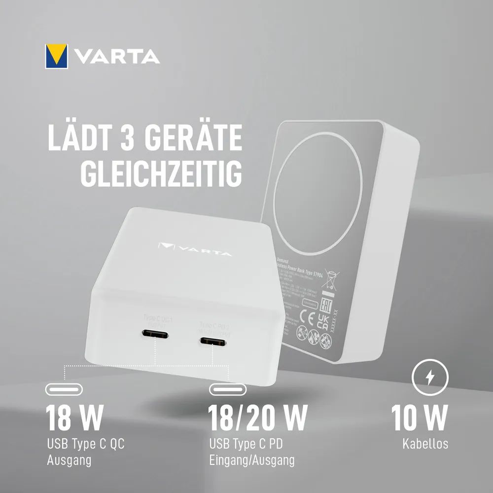 VARTA Mag Pro Wireless Power Bank 10000
