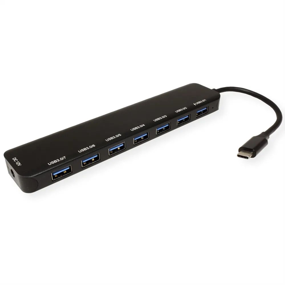 VALUE USB 3.2 Gen 1 Hub, 7fach, Typ C Anschlusskabel