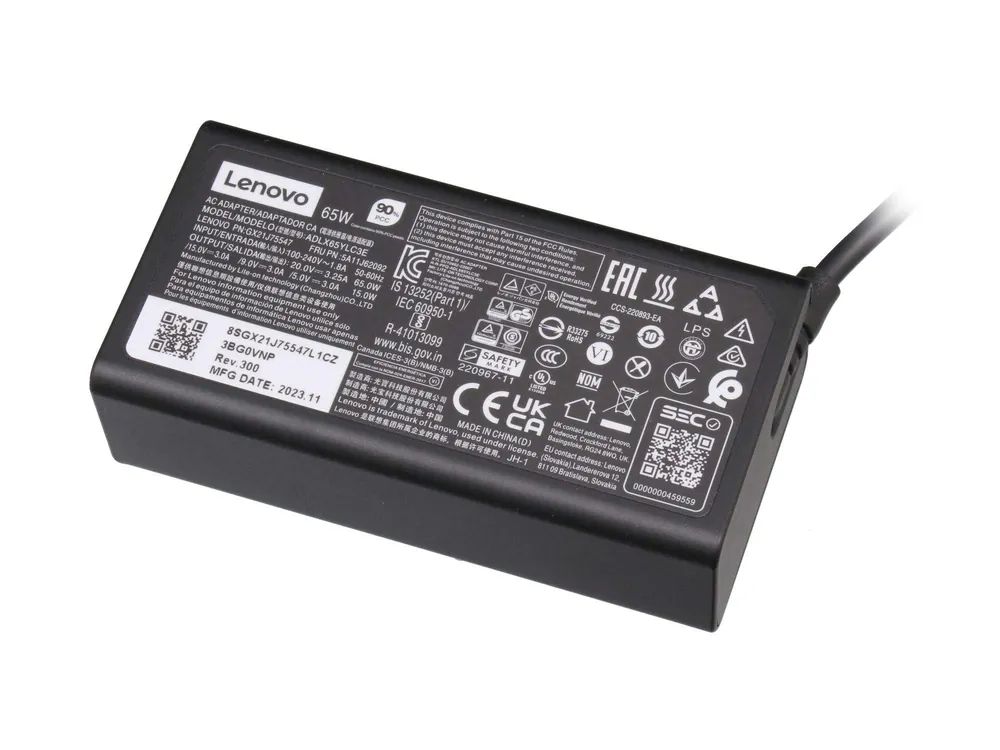 Lenovo AC Adapter USB-C 3P - Black - PC-/Server Netzteil