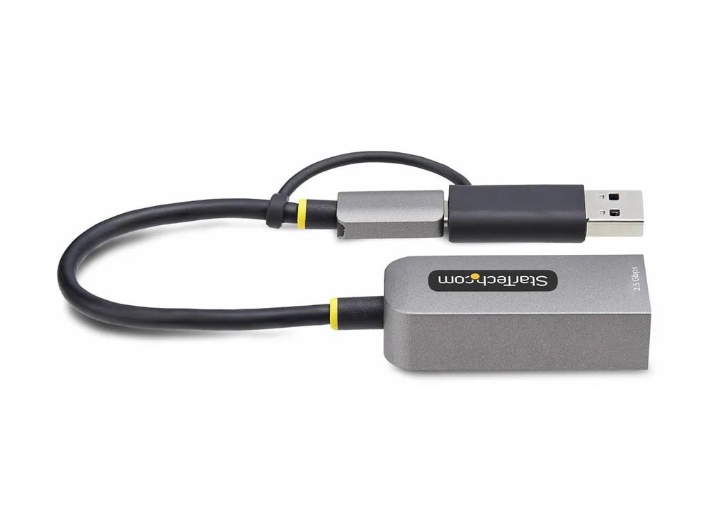 StarTech.com 2.5GbE USB-C to Ethernet Adapter with USB-A Converter